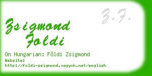 zsigmond foldi business card