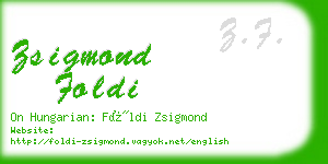 zsigmond foldi business card